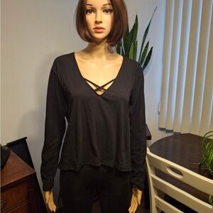 Victoria's Secret Black Long Sleeve Top